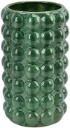 Clearance 12 Inch Textured Green Glossy Vase