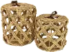 Clearance 9 Inch Light Brown Water Hyacinth Lantern