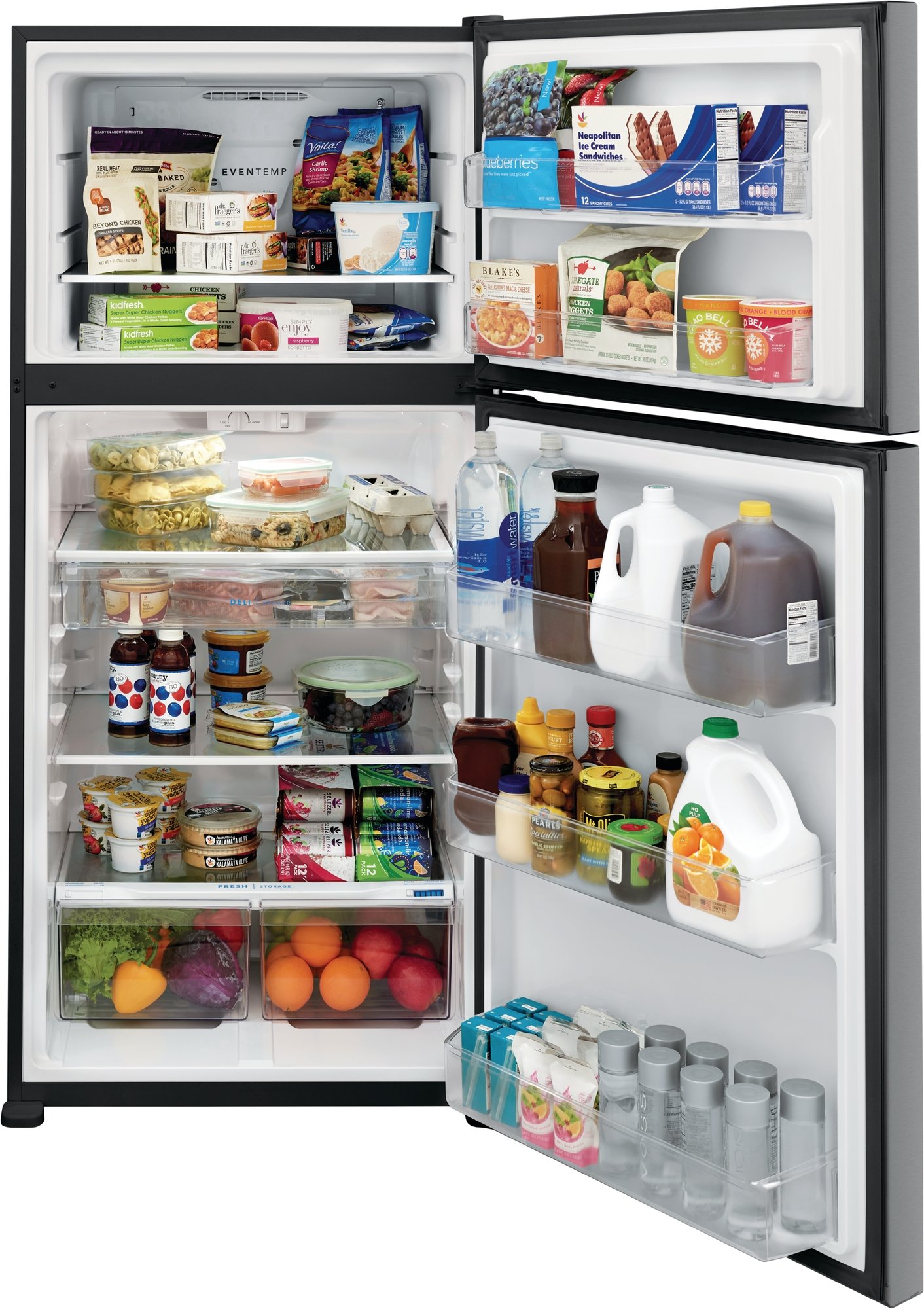 FFTR2045VS Frigidaire 20.0 cu ft Top Freezer Refrigerator - 30 W Stainless Steel-2