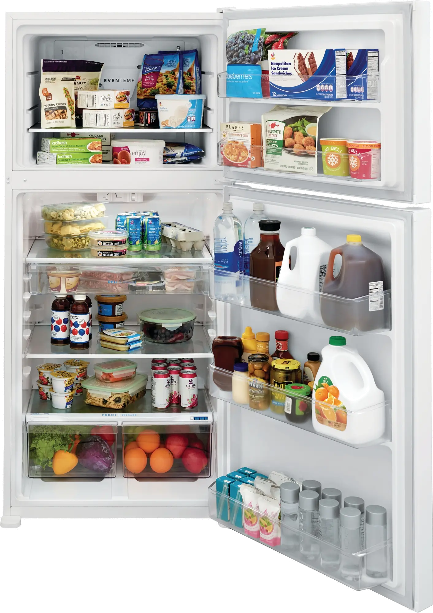 FFTR2045VW Frigidaire 20.0 cu ft Top Freezer Refrigerator - 30 W, White-7