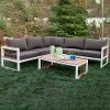 White 4 Piece Outdoor Patio Set - Cord