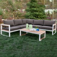 OAW4SCRPWG White 4 Piece Outdoor Patio Set - Cord-1