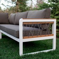OAW4SCRPWG White 4 Piece Outdoor Patio Set - Cord-2