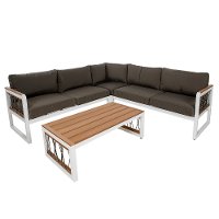 OAW4SCRPWG White 4 Piece Outdoor Patio Set - Cord-3