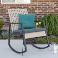 ORLIZRC1GG Modern Light Gray Rattan Patio Chair - Liza