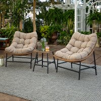 ORRSCSNL Contemporary Scoop Patio Chairs and Table Set - Scoop-2