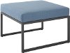 ORTRINOTBU Trinidad Blue Patio Ottoman with Cushion