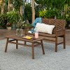 Dark Brown 2 Piece Patio Chair Set
