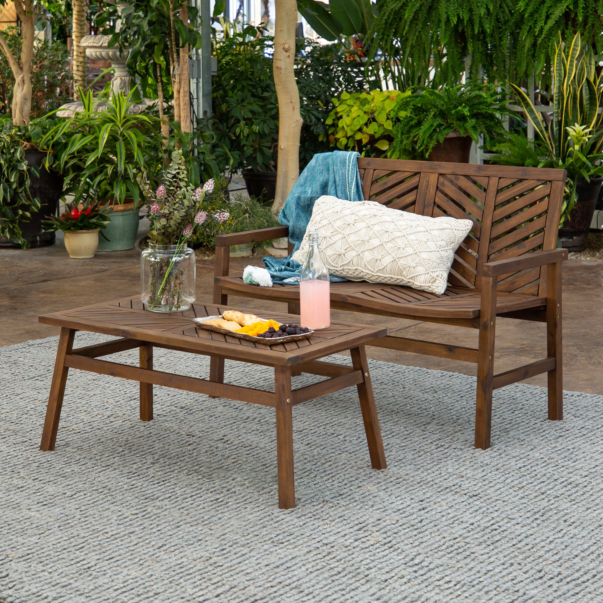 OW2LSGVINDB Vincent Dark Brown 2 Piece Patio Chair Set-1