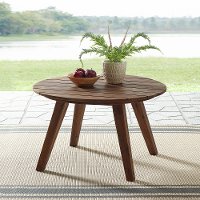OW30CLCTDB Dark Brown Round Coffee Table-1