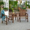 OW3CGVINDB 3 Piece Dark Brown Patio Chair Set