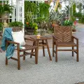 OW3CGVINDB Vincent 3 Piece Dark Brown Patio Chair Set - Walker Edison