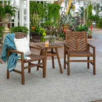 OW3CGVINDB Vincent 3 Piece Dark Brown Patio Chair Set
