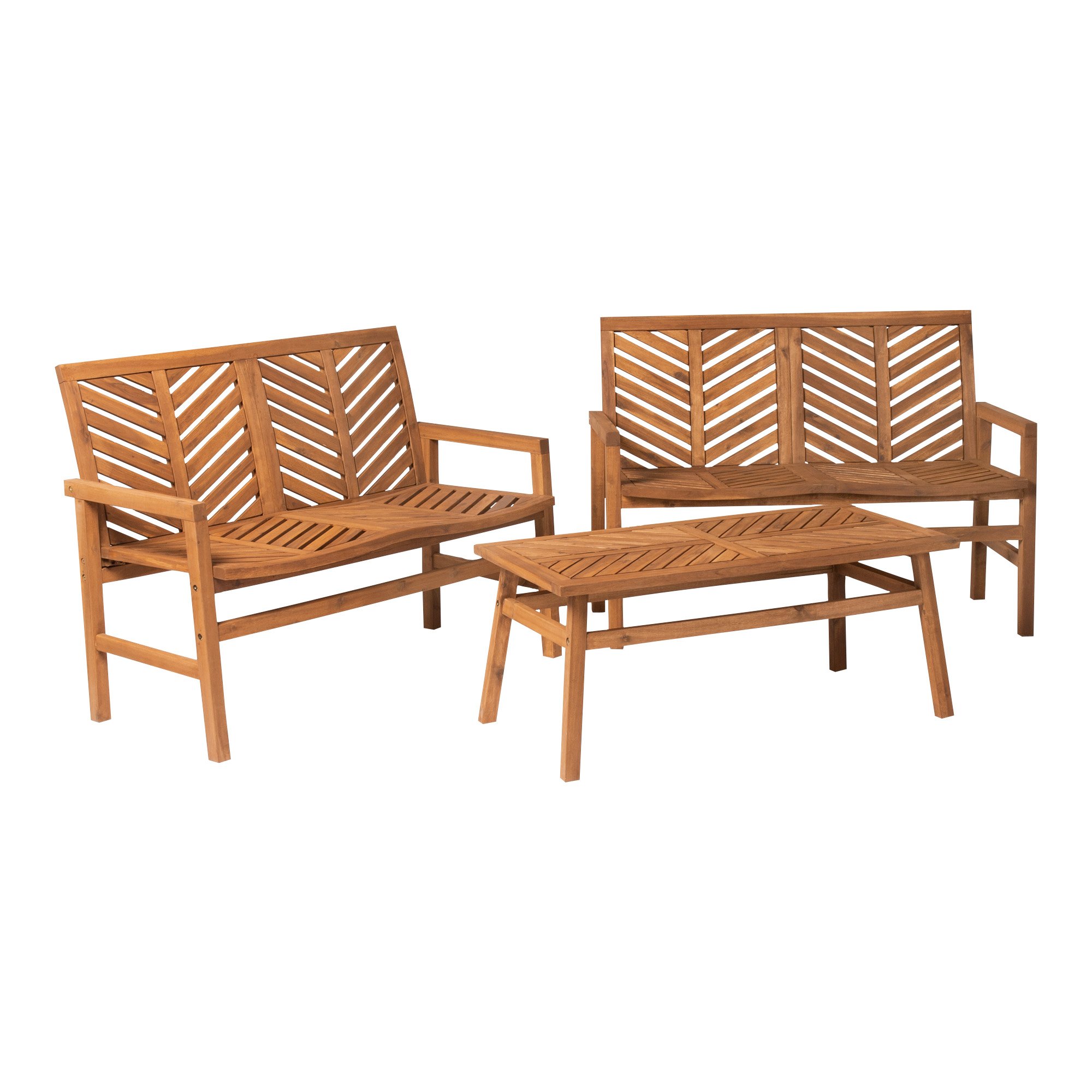 OW3LSGVINBR Vincent 3 Piece Light Brown Loveseat Patio Chat Set-2