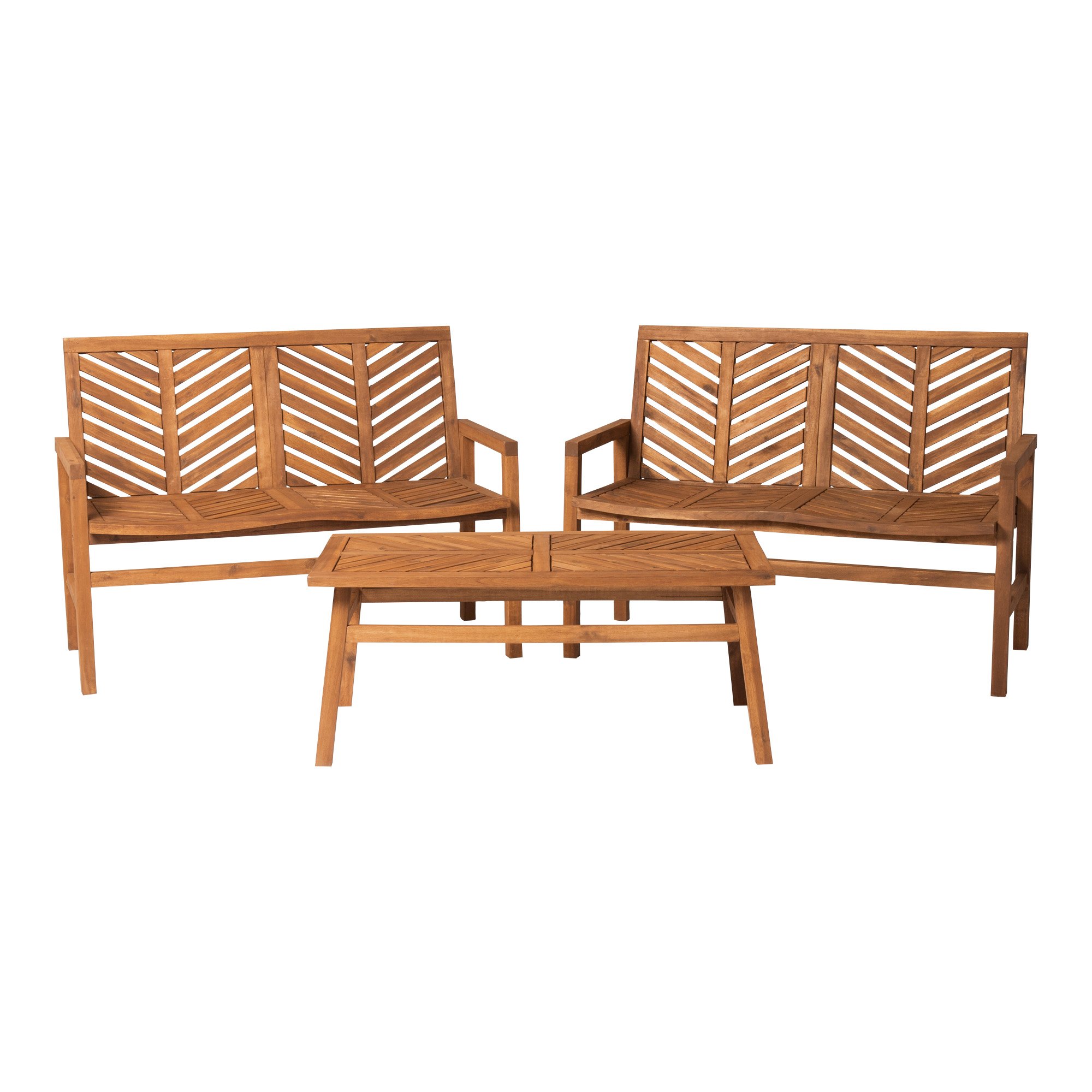 OW3LSGVINBR Vincent 3 Piece Light Brown Loveseat Patio Chat Set-3