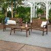 OWSLSGVINDB 3 Piece Dark Brown Loveseat Chat Set