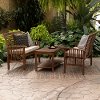 OW3SDB-2LST 3 Piece Dark Brown Conversation Patio Set