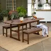 OW3TXVINDB 3 Piece Dark Brown Patio Dining Set - Walker Edison