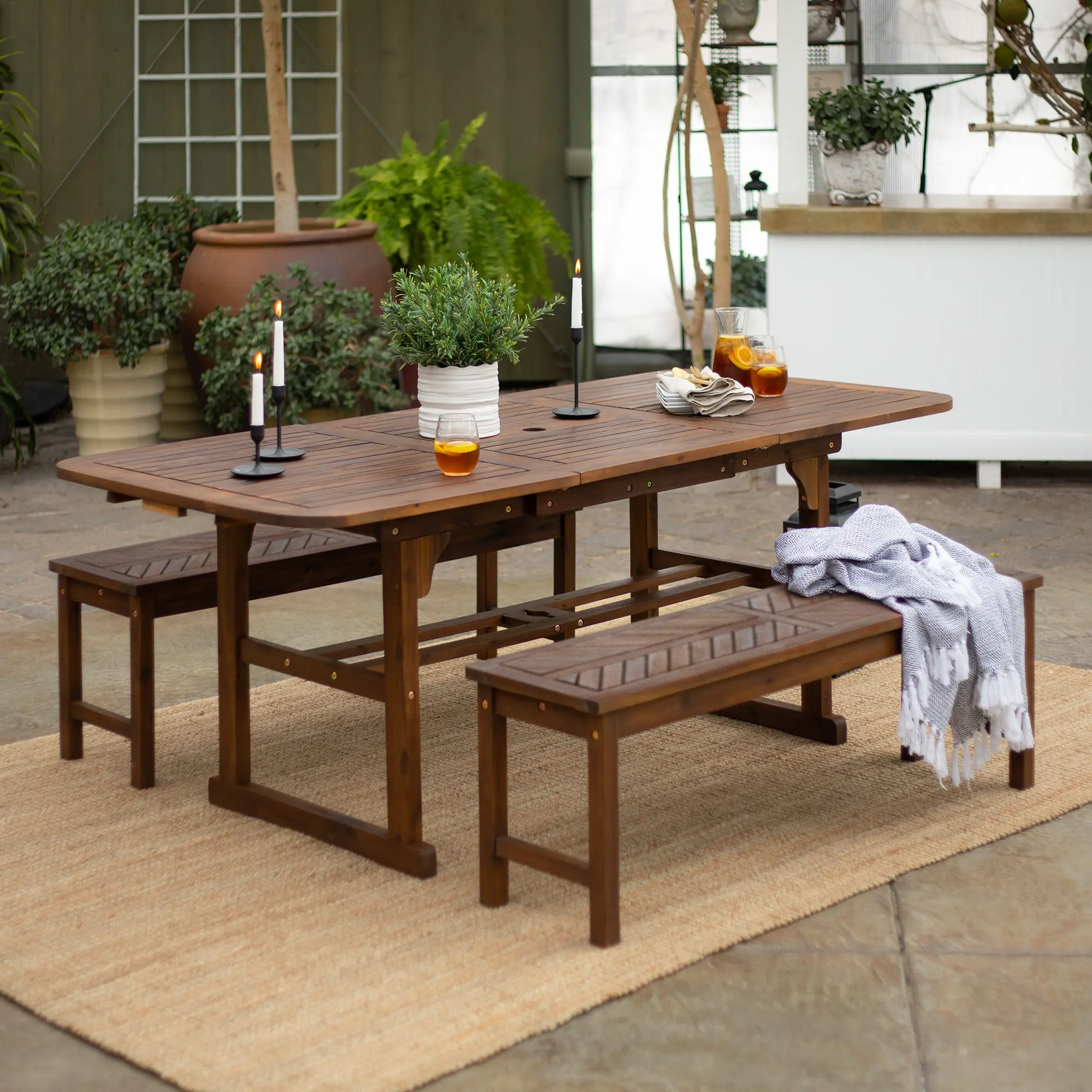 OW3TXVINDB 3 Piece Dark Brown Patio Dining Set-1
