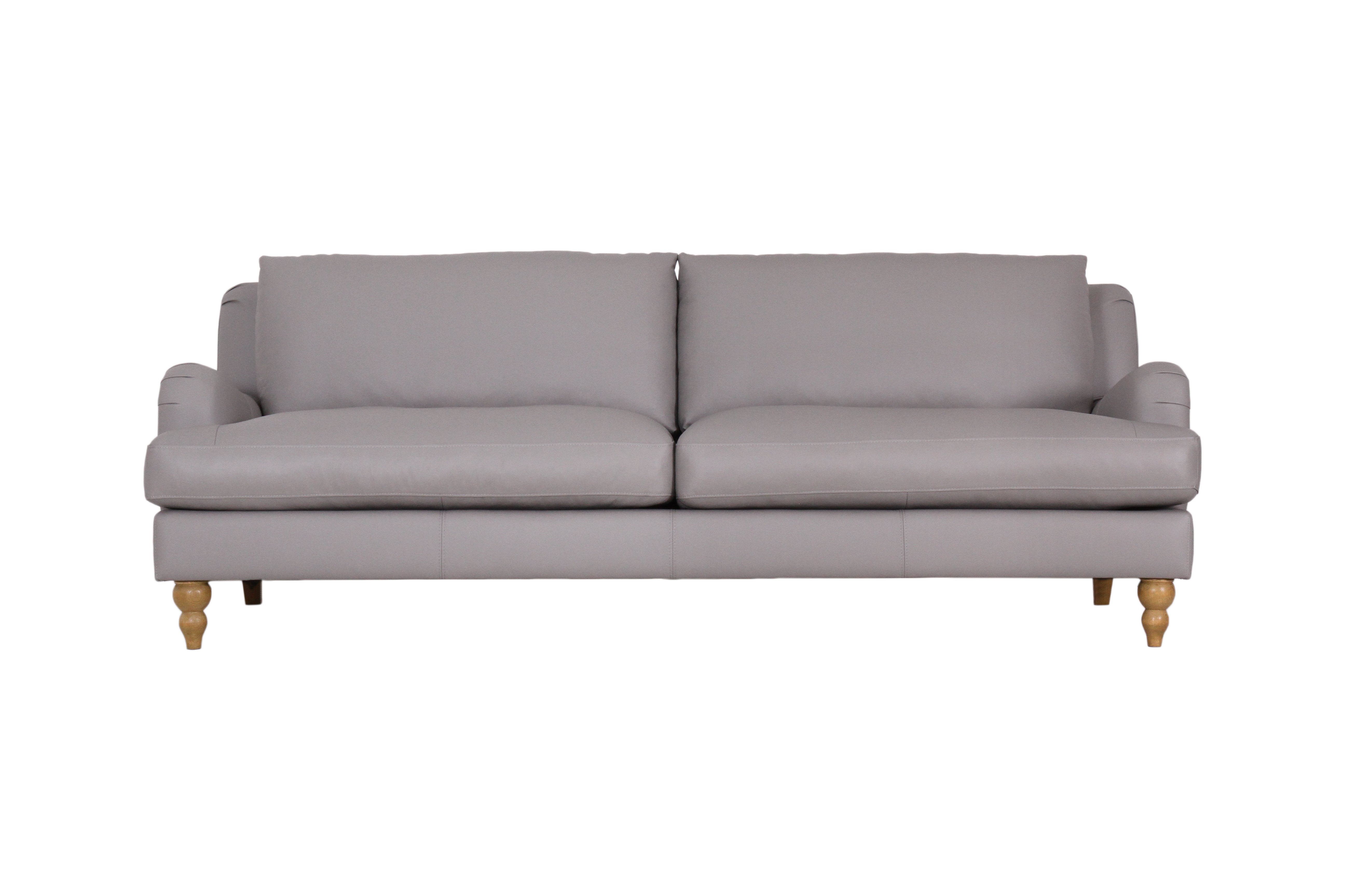 Regatta Gray Leather Sofa-1