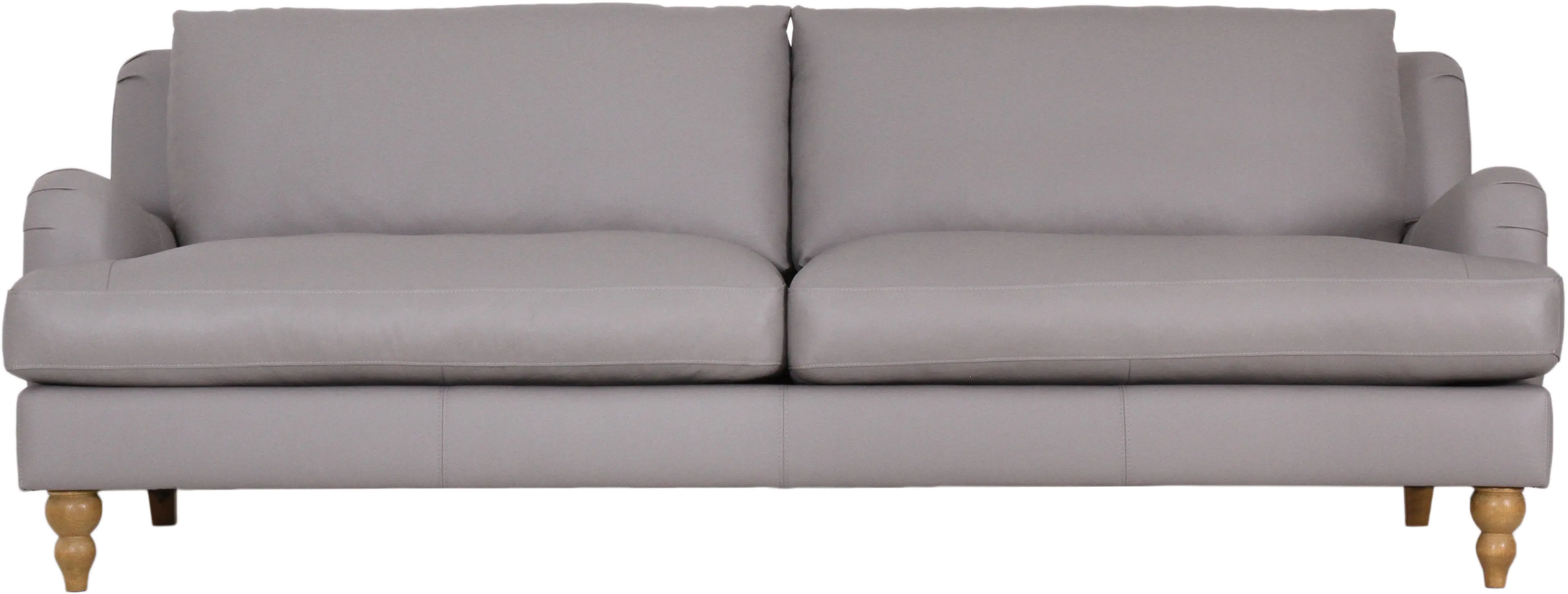 Regatta Gray Leather Sofa-1