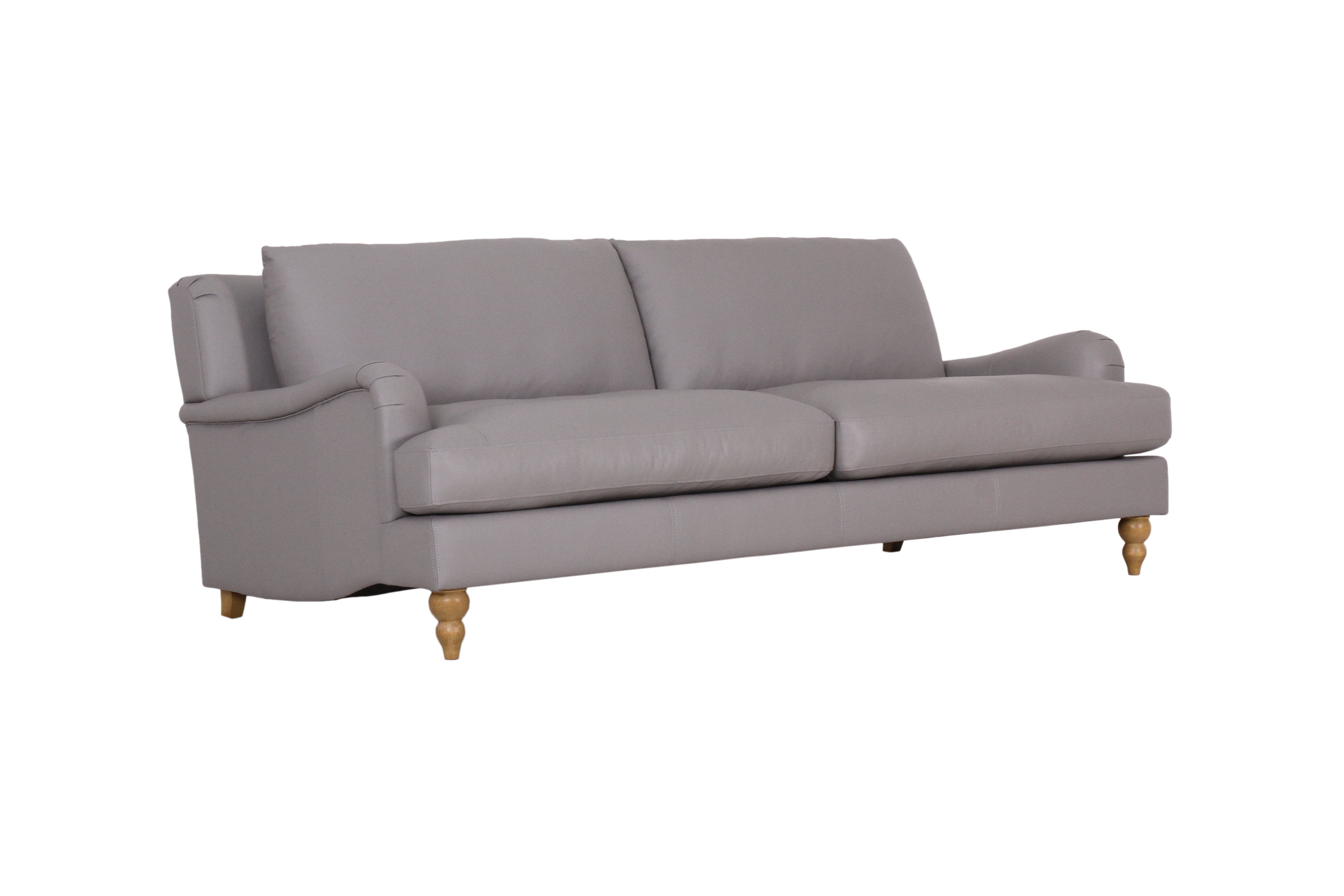 Regatta Gray Leather Sofa-2