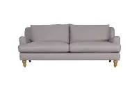 Regatta Gray Leather Loveseat