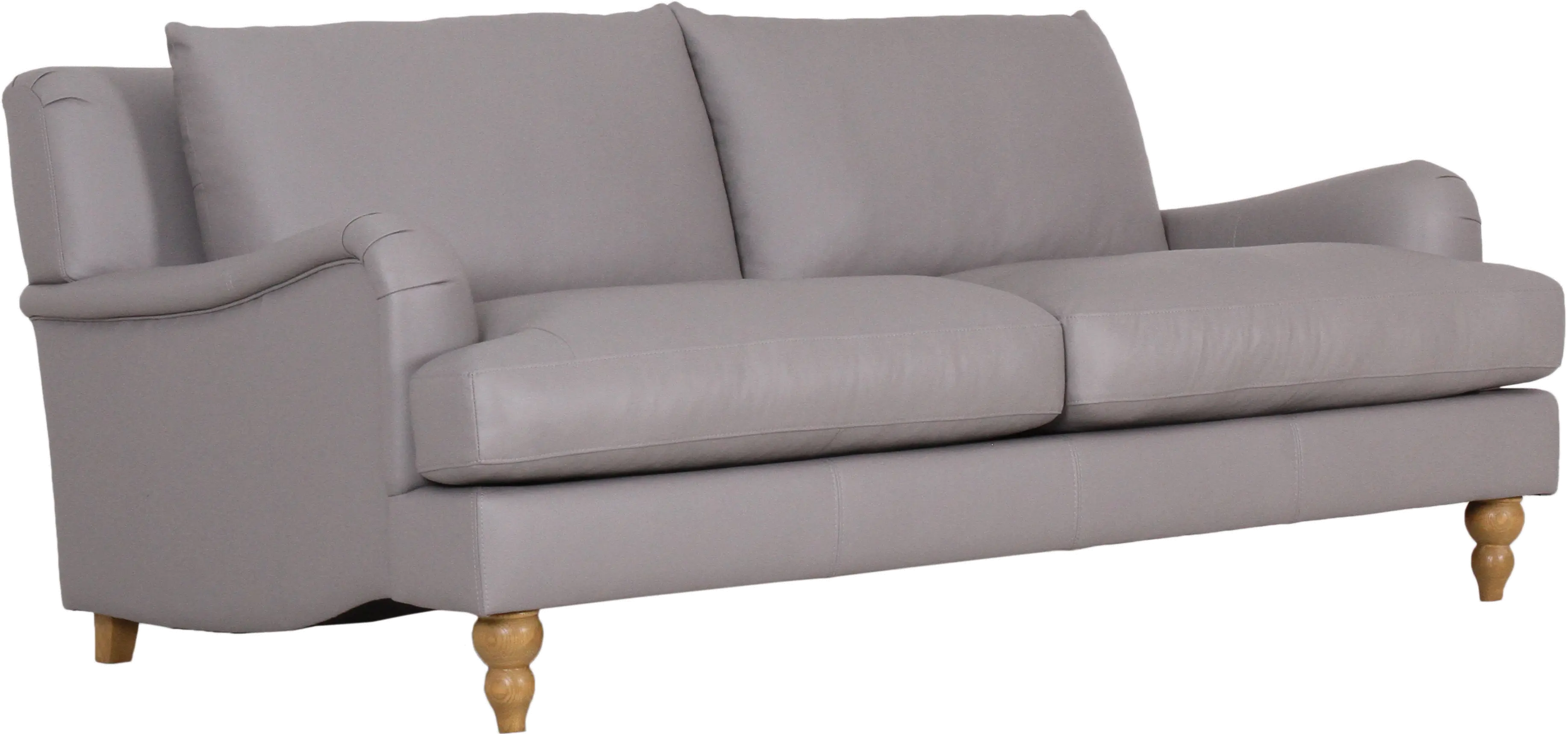 Regatta Gray Leather Loveseat-2