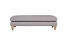 Casual Traditional Gray Leather Ottoman - Regatta
