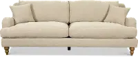 Cozy Cobblestone Beige Sofa with Waterproof Fabric