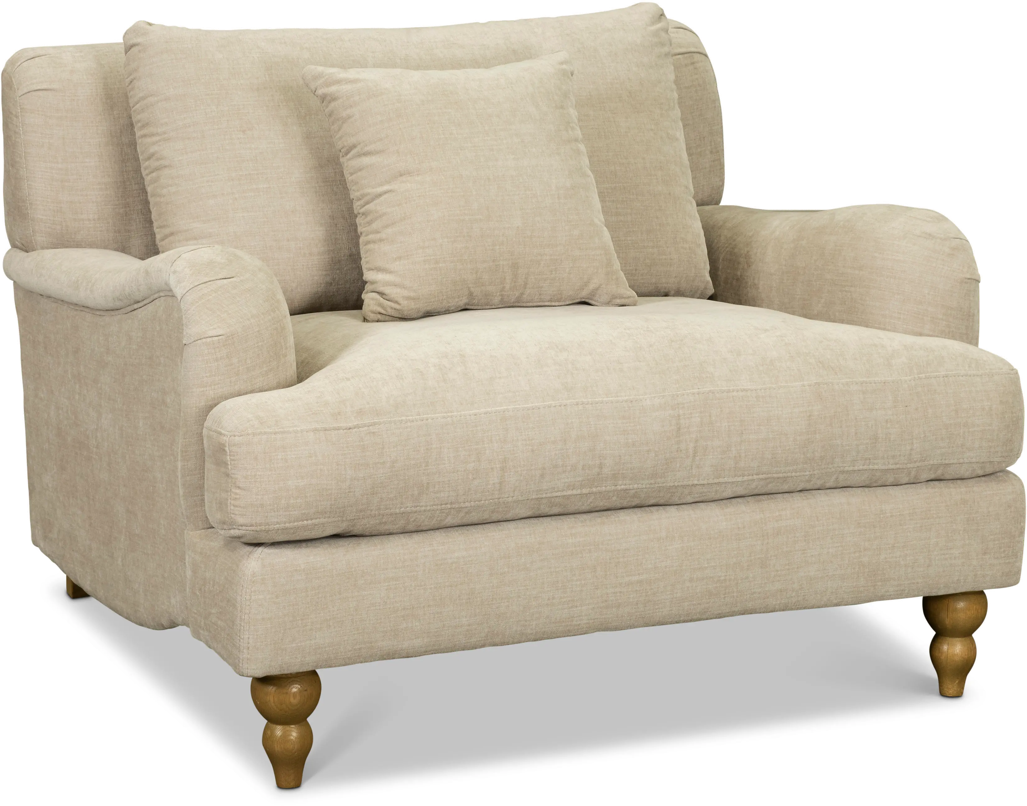 Cozy Cobblestone Beige Chair with Waterproof Fabric-1