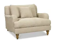 Cozy Cobblestone Beige Chair with Waterproof Fabric