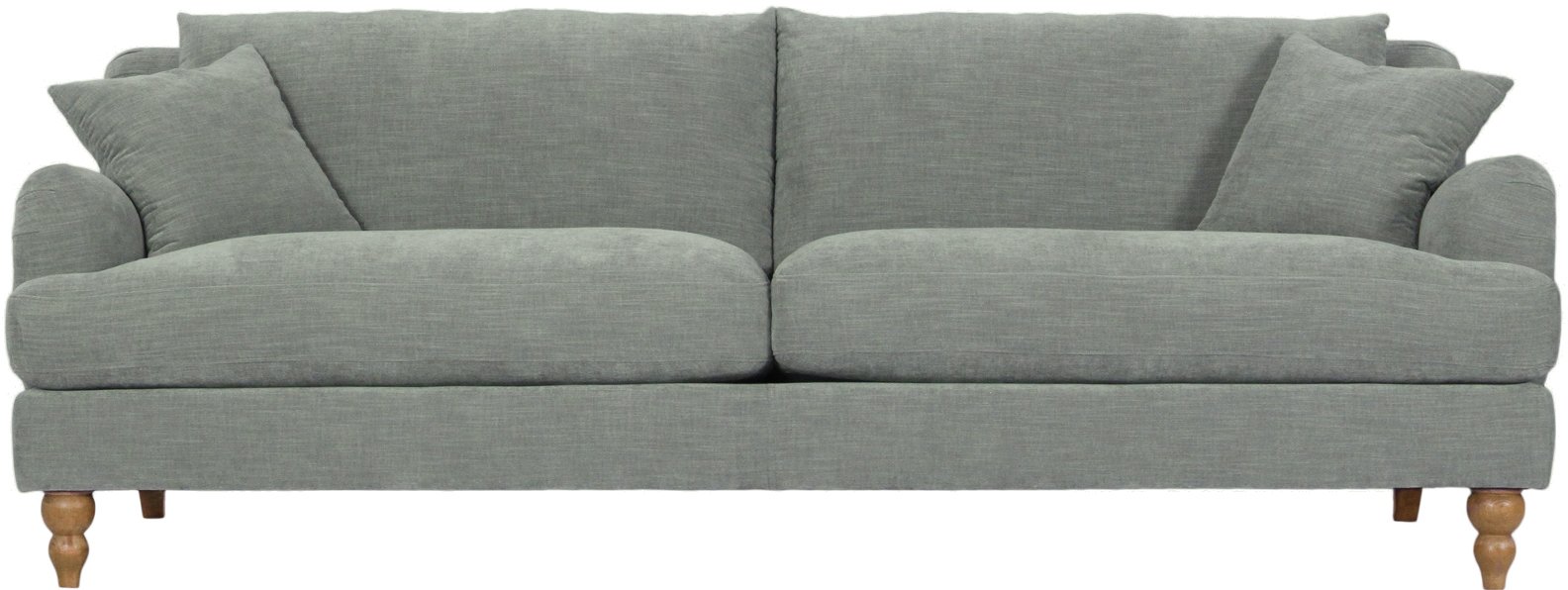 Traditional Gray Sofa with Waterproof Fabric - Cozy-1
