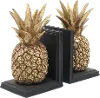 Black and Gold Pineapple Bookend Pair
