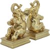 11 Inch Gold Elephant Bookend Pair