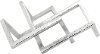 14 Inch Silver Metal Geometric Tabletop Sculpture