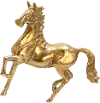15 Inch Gold Finished Horse Sculpture