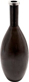 23 Inch Walnut Brown Glass Decanter