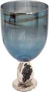 17 Inch Blue Glass Hurricane