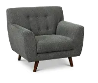 Liverpool Mid Century Modern Gray Chair