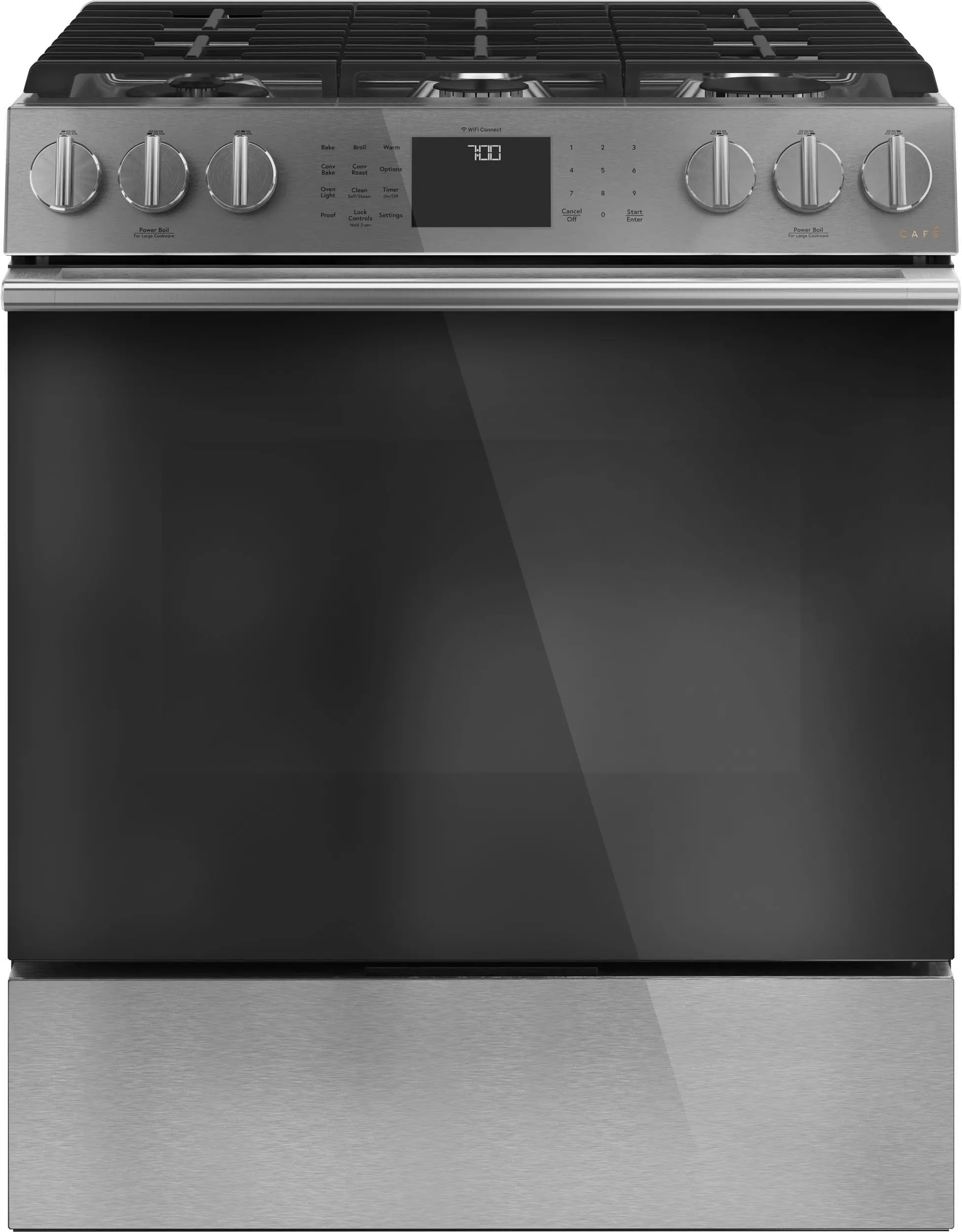 CGS700M2NS5 Cafe 30 Inch Gas Smart Range - 5.6 cu. ft. Platinum Glass-1
