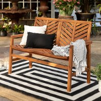 OW48VINLSBR Light Brown 48 Loveseat Bench-1