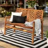 OW48VINLSBR Vincent Natural 48 Inch Loveseat Bench - Walker Edison