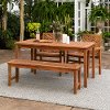 OW4DGVINBR Vincent Light Brown Pat Dining Set