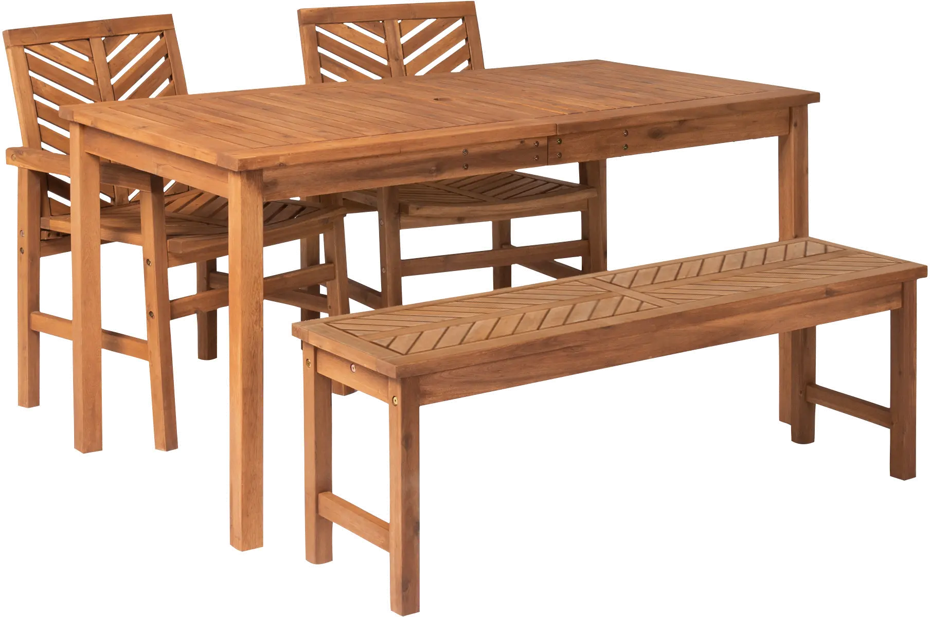 OW4DGVINBR Vincent Light Brown Pat Dining Set-2