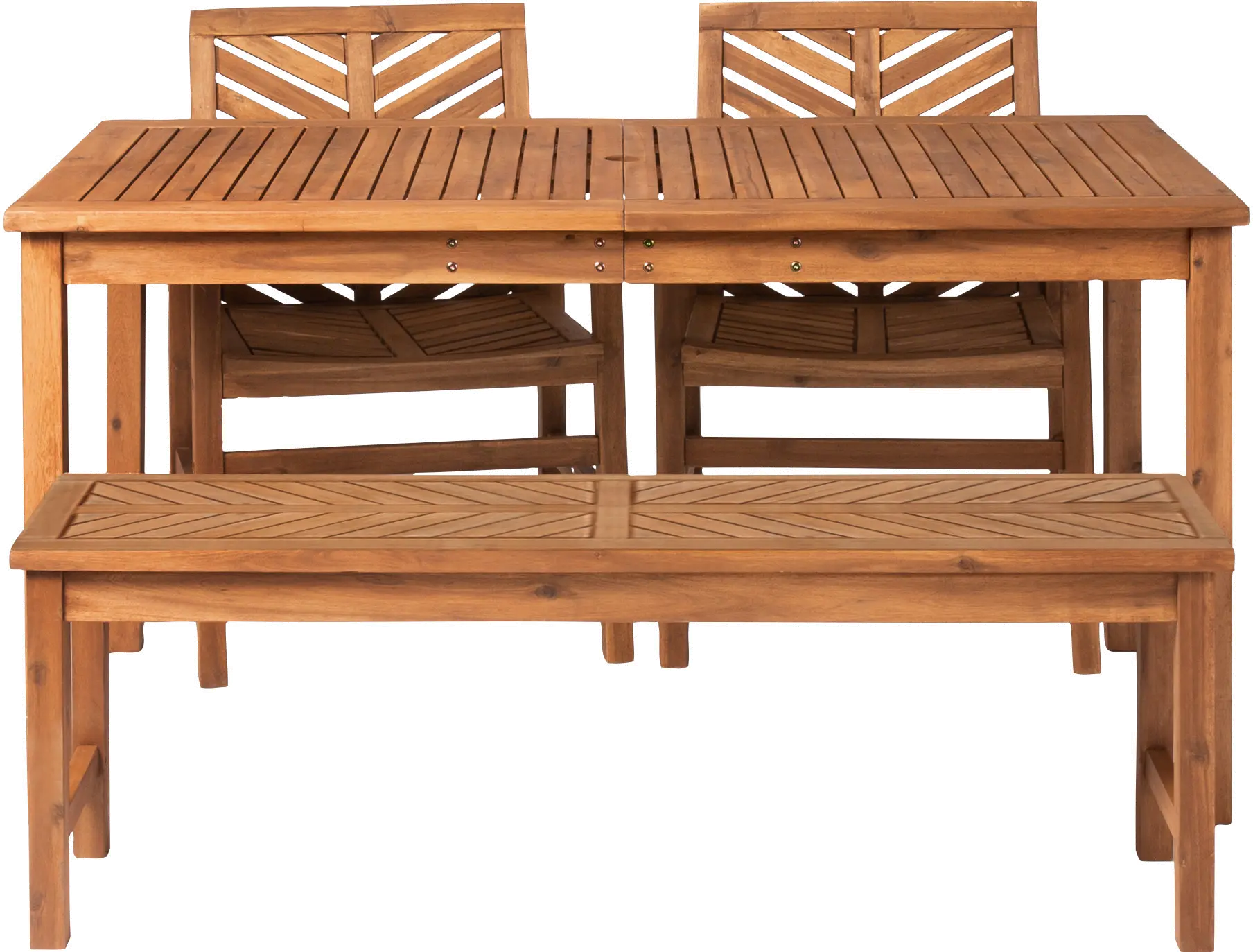 OW4DGVINBR Vincent Light Brown Pat Dining Set-3