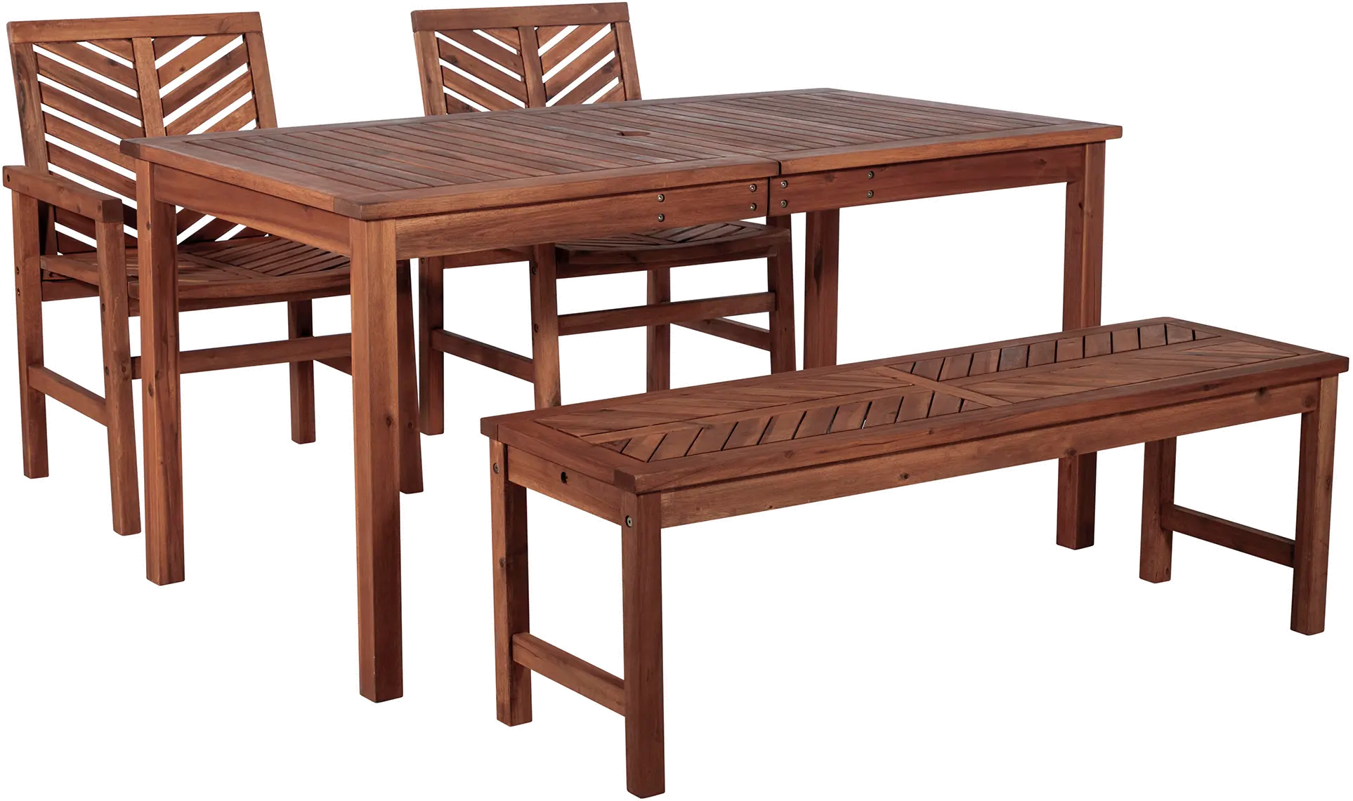 OW4DGVINDB Vincent Dark Brown Patio Dining Set with Bench-4