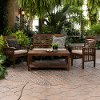 Dark Brown 4 Piece Patio Conversation Set