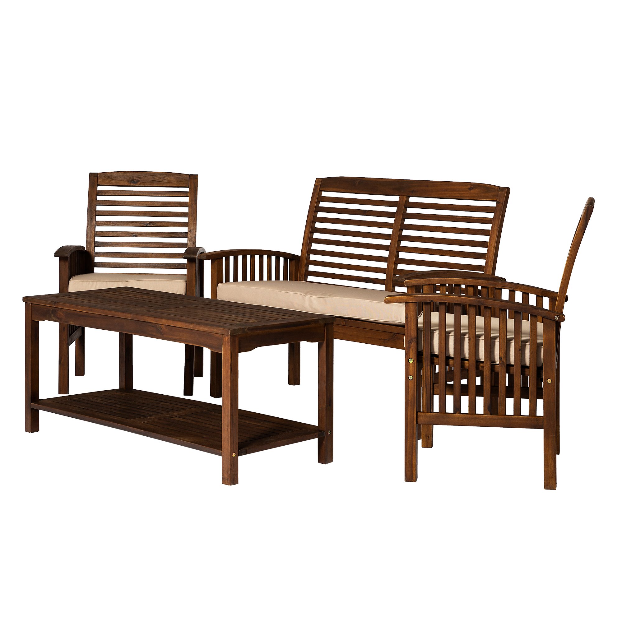 OW4SDB Dark Brown 4 Piece Patio Conversation Set-5