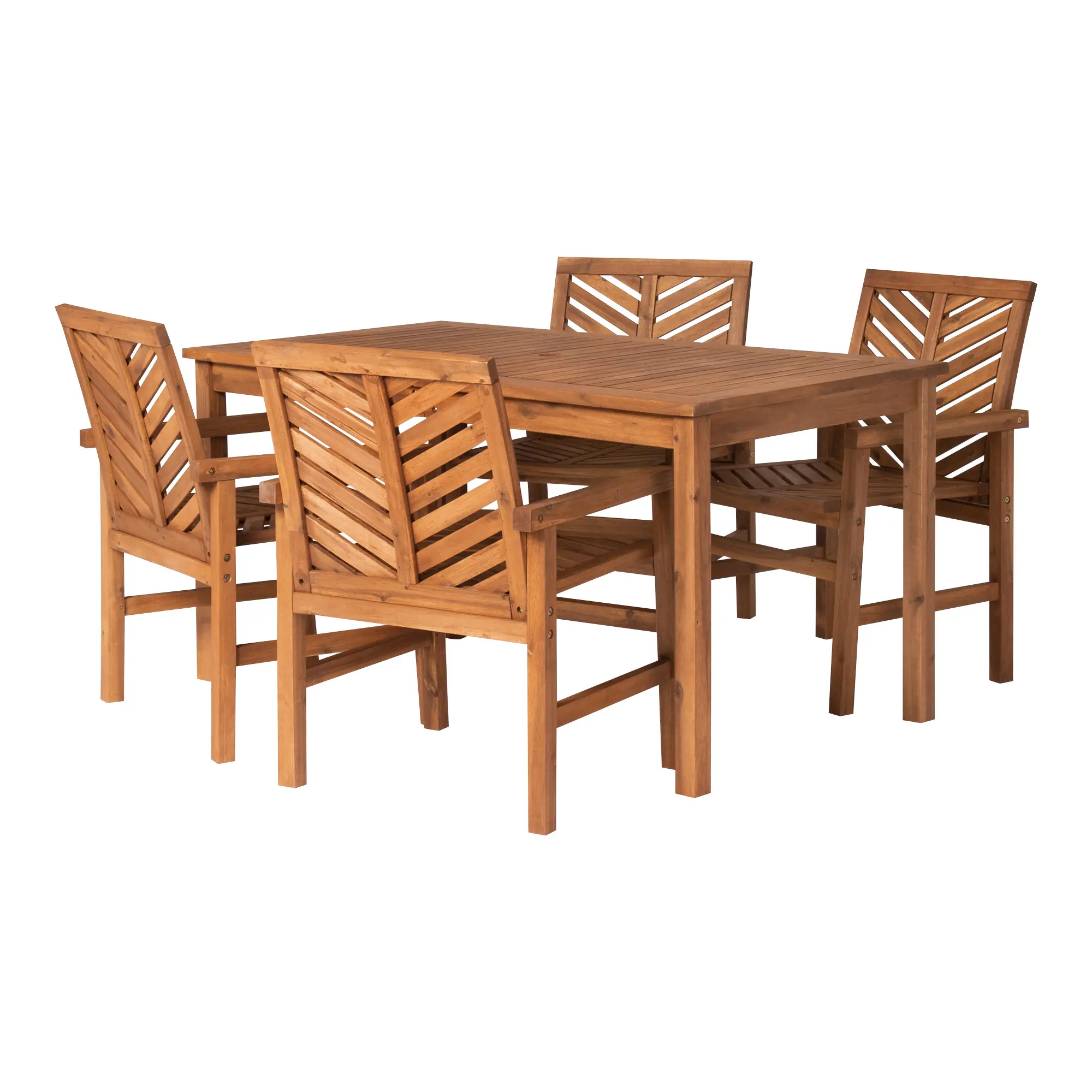 OW5DGVINBR Vincent 5 Piece Dark Brown Patio Dining Set - Vincent-2